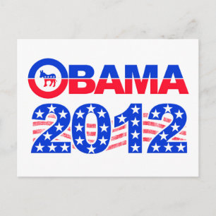 OBAMA 2012 vykort