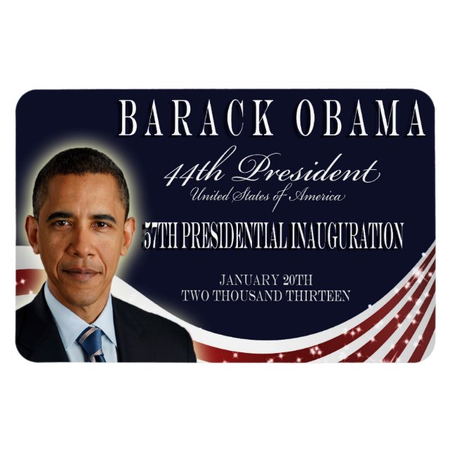 Obama 2013 invigning till minneshögtiden Magnet (Horisontell)