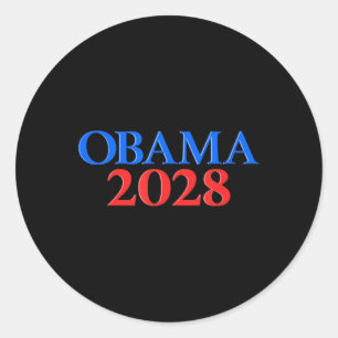 Obama 2028 _9 runt klistermärke