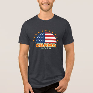 Obama 2028 American Flagga Hope T Shirt