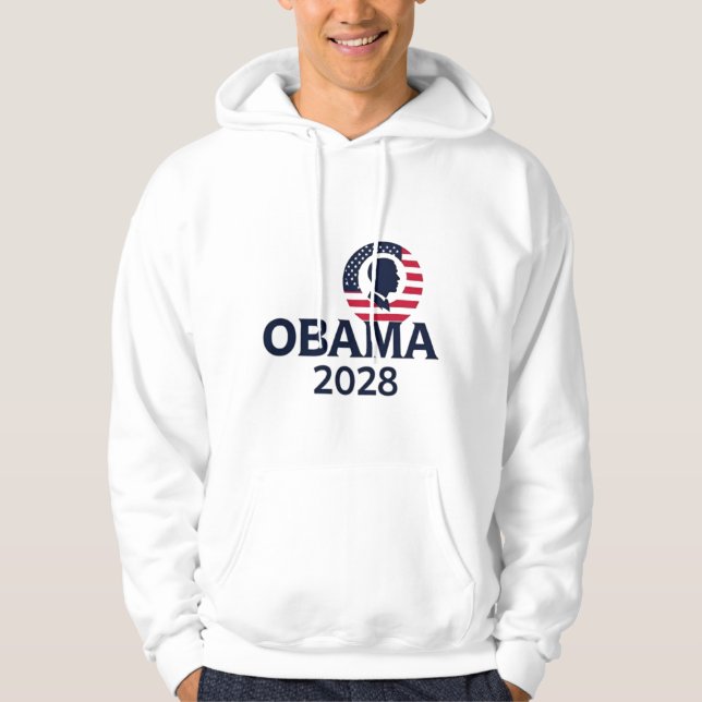 Obama 2028 - Barack Obama Reelection Hoodie (Framsida)