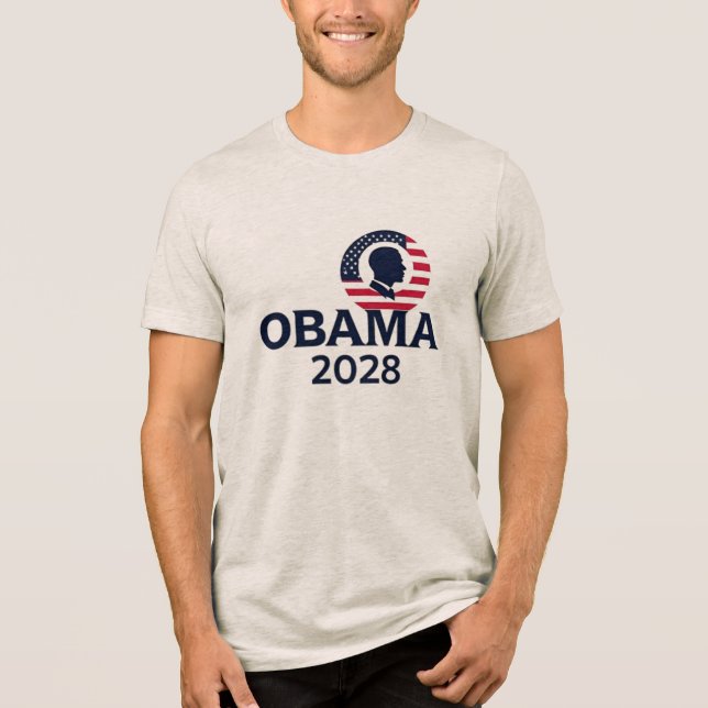Obama 2028 - Barack Obama Reelection T Shirt (Framsida)