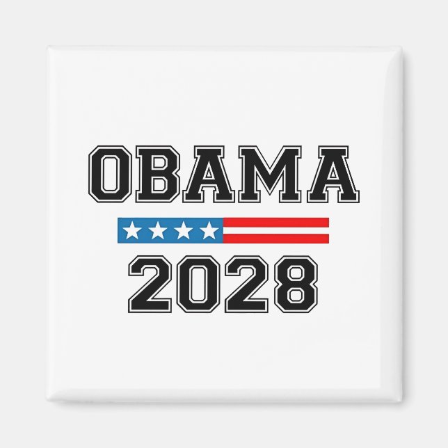 Obama 2028 Demokratival USA Magnet (Framsidan)