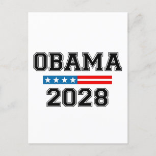 Obama 2028 Demokratival USA Meddelande Vykort
