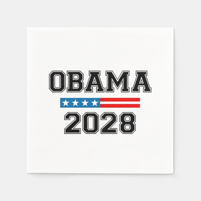 Obama 2028 Demokratival USA Pappersservett (Framsidan)