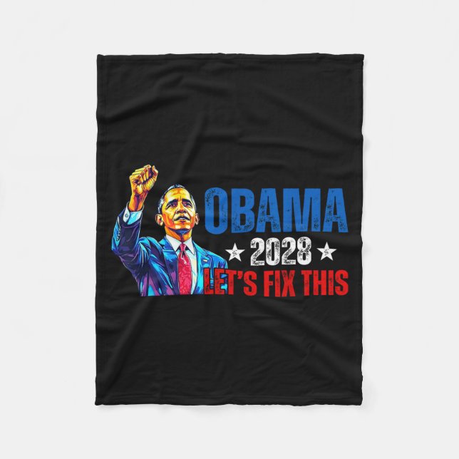 Obama 2028 Låt Oss Fixa Detta Obama 48:e President Fleecefilt (Framsidan)