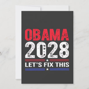 Obama 2028 Låt oss Korrigera detta demokratiska va Inbjudningar