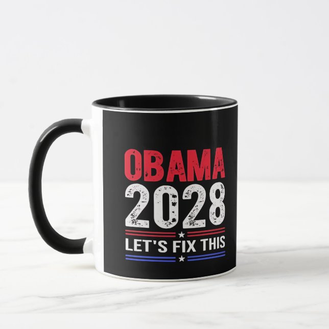 Obama 2028 Låt oss Korrigera detta demokratiska va Mugg (Vänster)
