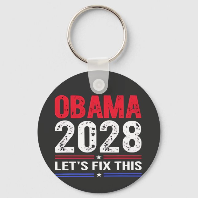 Obama 2028 Låt oss Korrigera detta demokratiska va Nyckelring (Framsida)