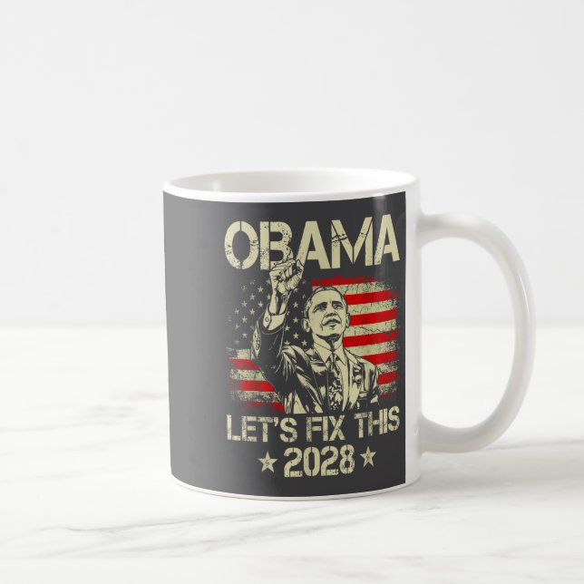 Obama 2028 Let's Fix This Obama 48th President Kaffemugg (Höger)