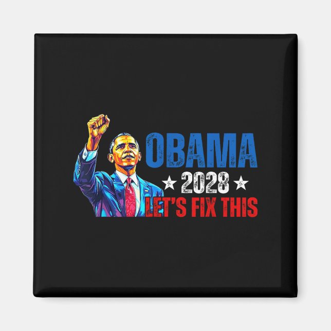 Obama 2028 Let's Fix This Obama 48th President Magnet (Framsidan)