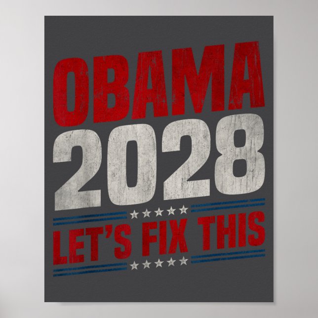 Obama 2028 Let's Fix This Obama 48th President Poster (Framsidan)