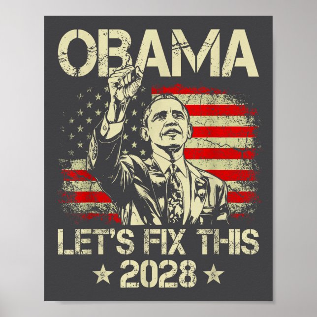 Obama 2028 Let's Fix This Obama 48th President Poster (Framsidan)