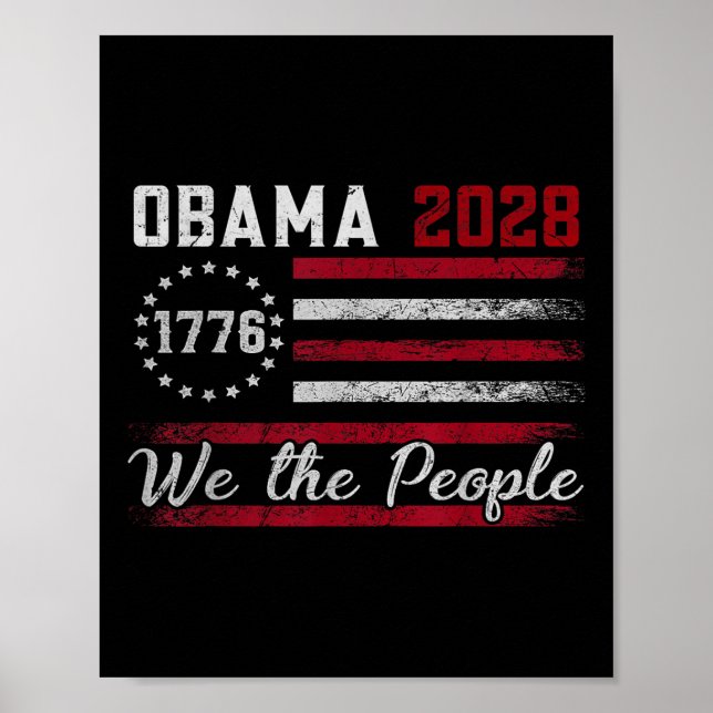 Obama 2028 Tröja Obama För President  Poster (Framsidan)