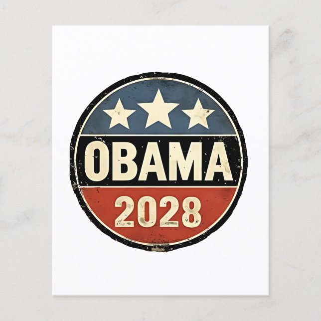 Obama 2028 US Val Politik Flygblad (Framsidan)
