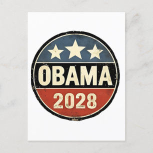 Obama 2028 USA-val politik Meddelande Vykort
