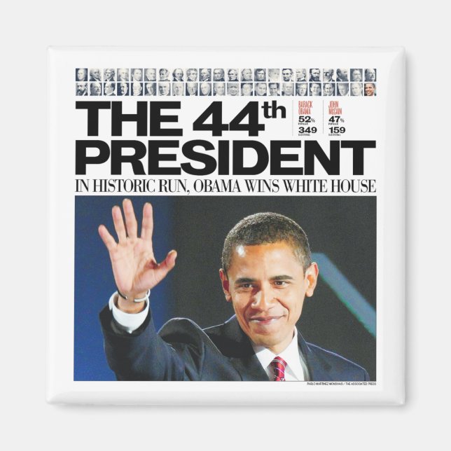 Obama: 44:e presidenten Magnet (Framsidan)