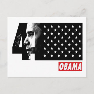 OBAMA 44:e presidenten Namnteckning utläggningar Vykort
