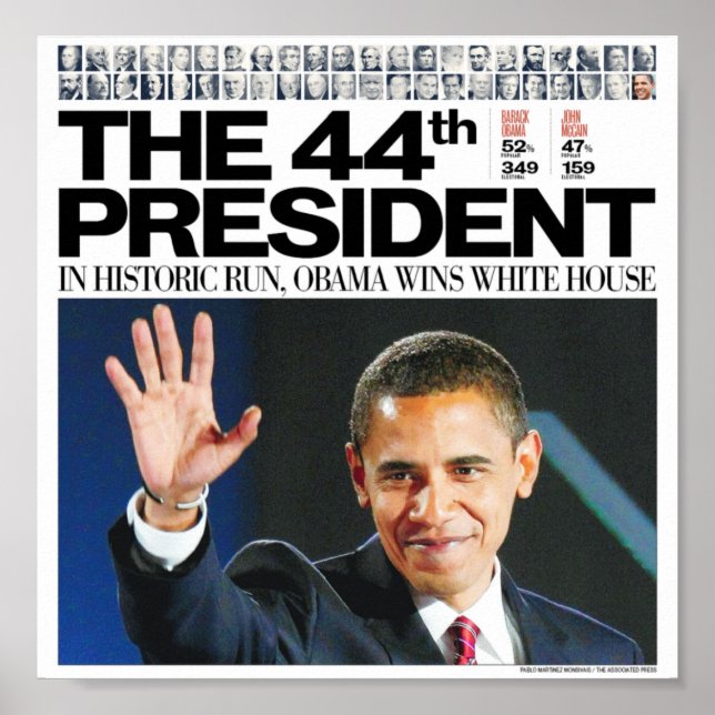 Obama: 44:e presidenten Poster (Framsidan)
