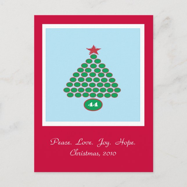 Obama 44 julvykort helg vykort (Framsida)