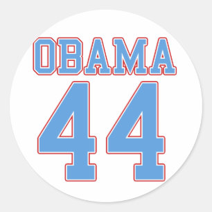 Obama - 44 runt klistermärke