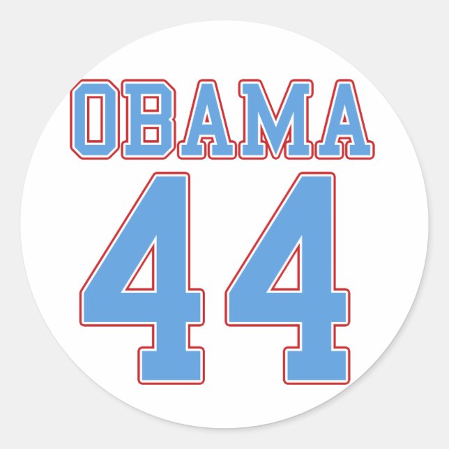Obama - 44 runt klistermärke (Framsida)
