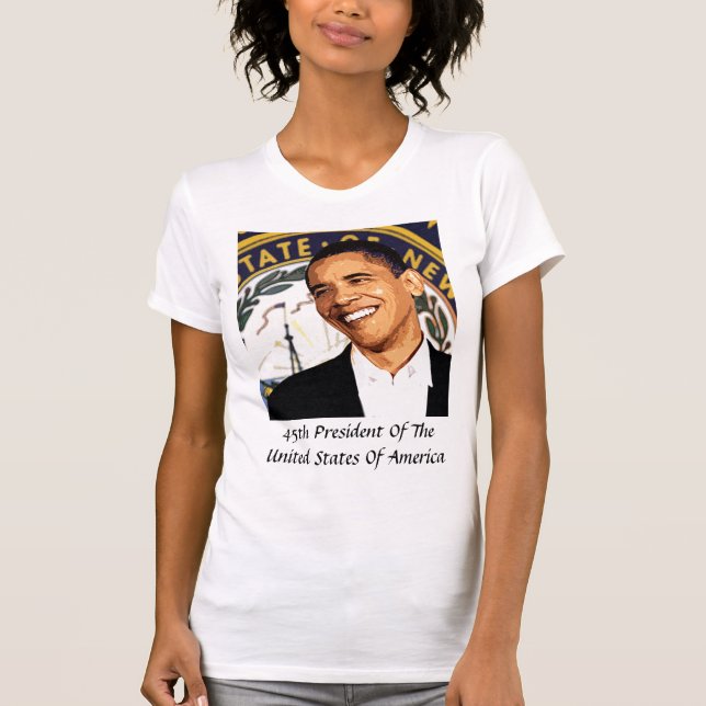 Obama 45Th president av Förenta staterna Tee Shirt (Framsida)
