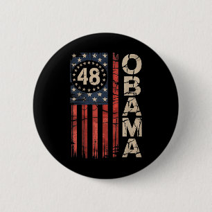 Obama, 48:e president Amerikanska Flagga Obama för Knapp