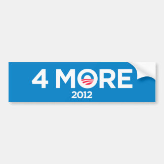 Obama 4 mer år bildekal 2012