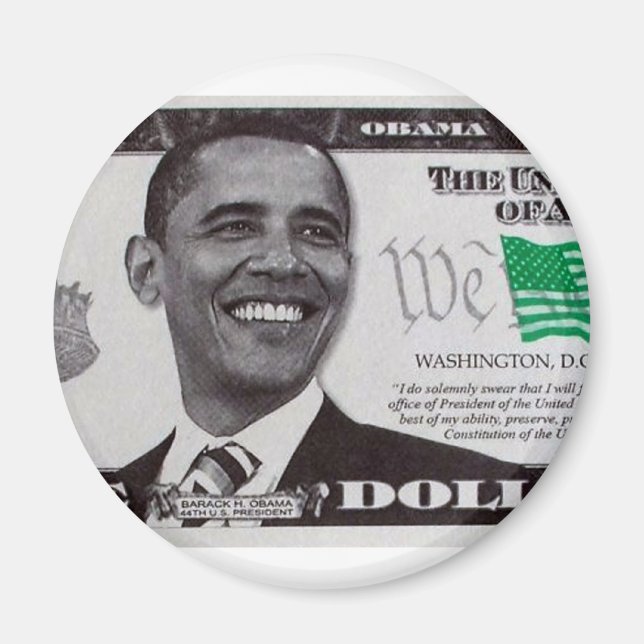 Obama 9 dollar Bill Magnet (Framsidan)