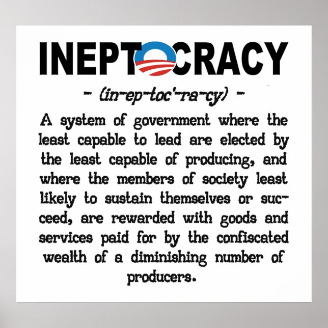 Obama Administration Ineptocracy Poster (stor) (Framsidan)