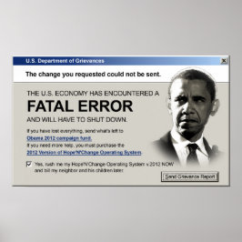 Obama - allvarligt fel: Protest Poster