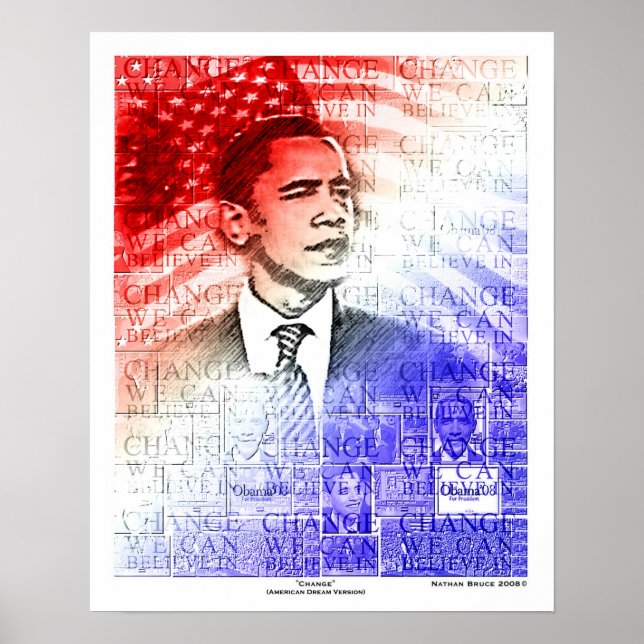 Obama American Dream Version - Anpassad Poster (Framsidan)