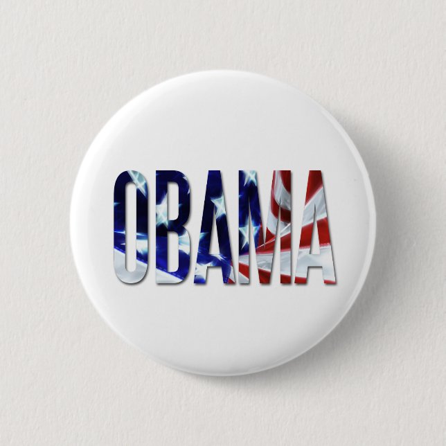 Obama Amerika flagga Knapp (Framsida)