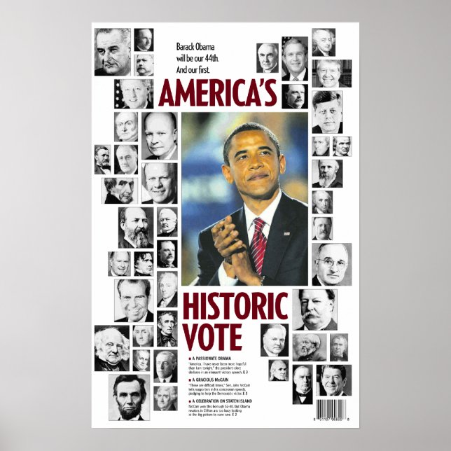 Obama: Amerikanska röster Poster (Framsidan)