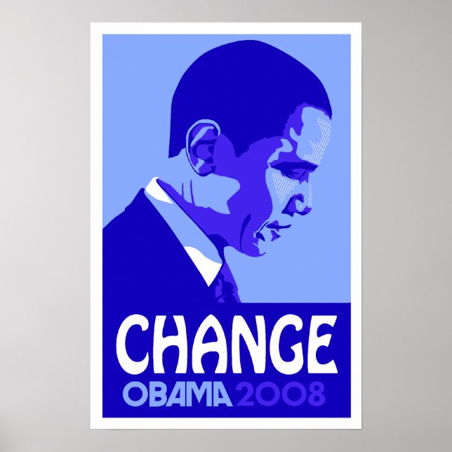 Obama - Ändra blå Poster (Framsidan)