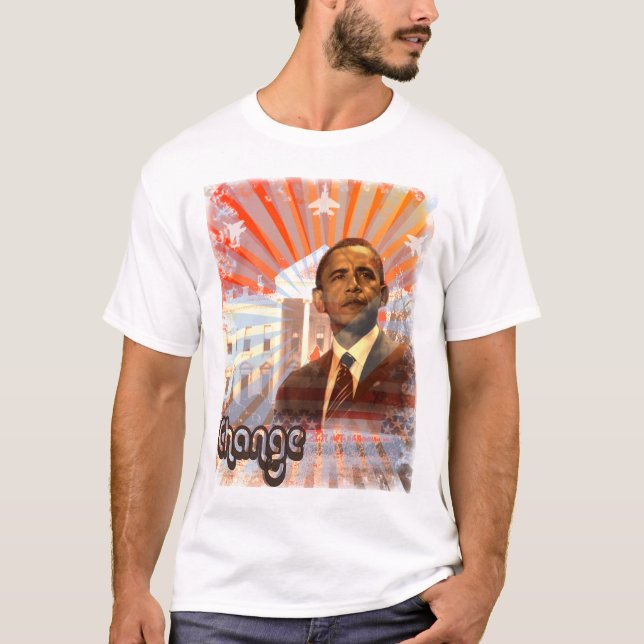 Obama - ändra tee shirt (Framsida)