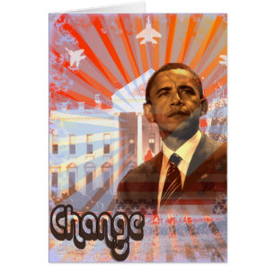 Obama-ändring Hälsningskort