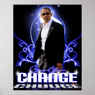 OBAMA ÄNDRING POSTER