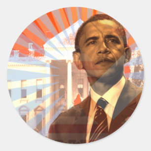 Obama-ändring Runt Klistermärke