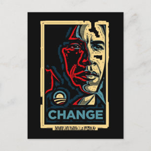 Obama-ändring Vykort