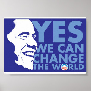 OBAMA ändringsaffisch Poster
