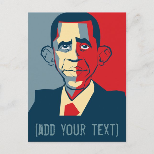 Obama-anpassningsbarnas textdesign vykort (Framsida)