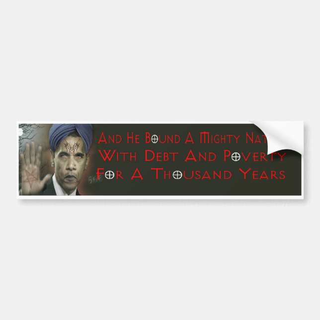 Obama Anti-Kristus bildekal (Framsidan)