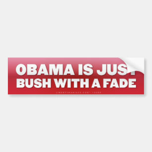 Obama är Bush med en bleknabildekal Bildekal