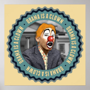 Obama är en clown poster