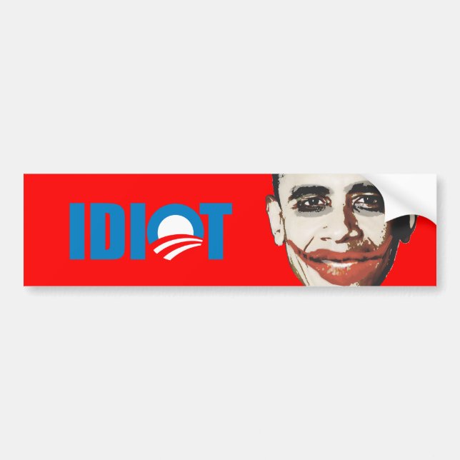 OBAMA ÄR EN IDIOT BILDEKAL (Framsidan)