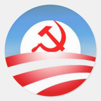 Obama är en kommunist runt klistermärke