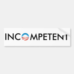 Obama är inkompetent bildekal