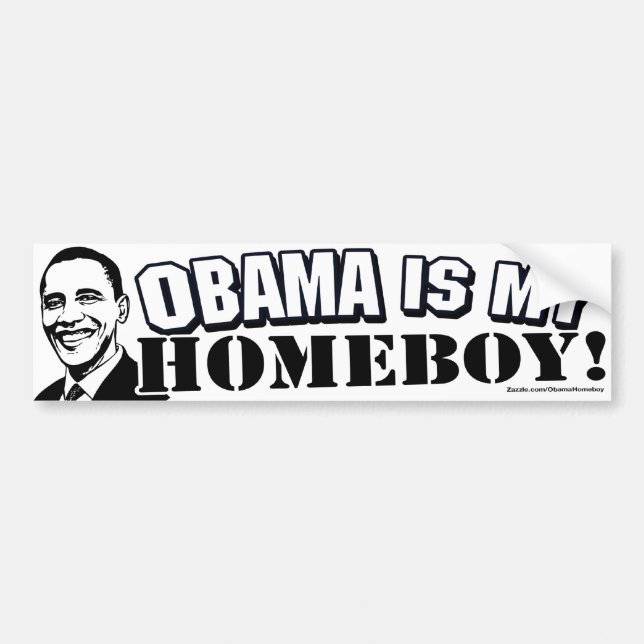 Obama är min Homeboybildekal Bildekal (Framsidan)